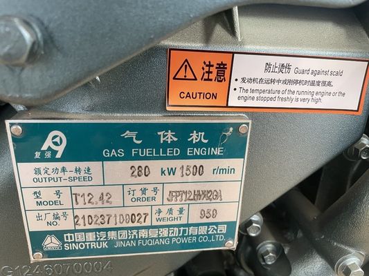 100kw gasgenerator Fuqiang Power Wt615 Sinotruk gasmotor 84099990