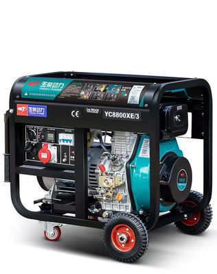 Land 5/6/8/10kw Huishoudelijke stille dieselgenerator met driefasige AC-uitgang
