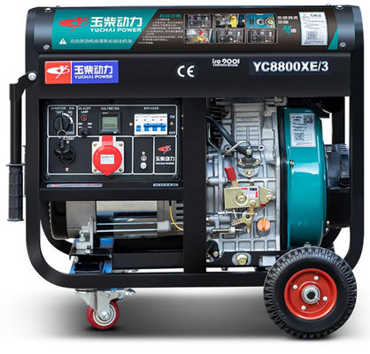 Land 5/6/8/10kw Huishoudelijke stille dieselgenerator met driefasige AC-uitgang