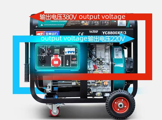 Land 5/6/8/10kw Huishoudelijke stille dieselgenerator met driefasige AC-uitgang