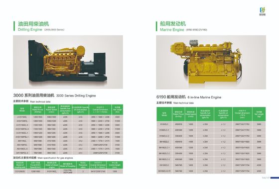 200-300 pk bootmotor B6190 G6190 Jichai Jinan voor en watergekoelde koelcilinder