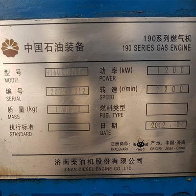 AC-driefasig outputtype 200kW H16V190 Chidong Jichai Jinan gasgenerator voor oplossingen