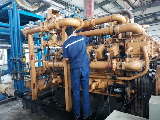 Gasgeneratoren van 1 MW met V-cilinderopstelling en driefasige AC-uitgangsvorm