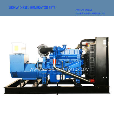 100kw Diesel Generator Sets Brushless Watergekoelde Genset met basisbrandstoftank Y100